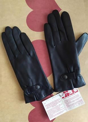 Утепленные перчатки 7.5 женские кожа