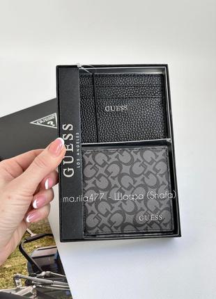 Гаманець guess оригінал подарунковий набір чоловічий гаманець