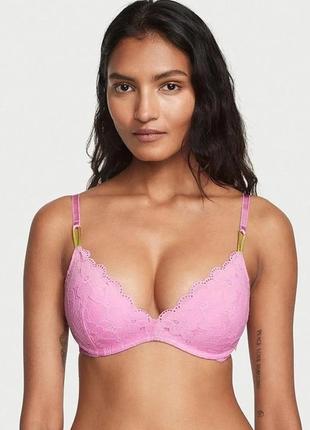 Бюстгальтер victoria's secret c пуш-ап 75b розовый1 фото