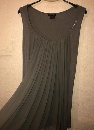 Сукня хакі з каменями swarovski italy 🇮🇹5 фото