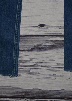 12 - 13 лет 158 см крутые фирменные джинсы скины для моднявок узкачи с обрезными штанинами6 фото