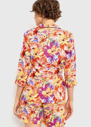 Костюм женский с цветочным принтом, цвет коралловый, 115r04514 фото