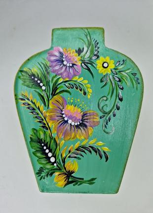Ваза для квітів український подарунок петриківський розпис ручна робота