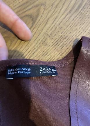 Платье из екокожи zara2 фото