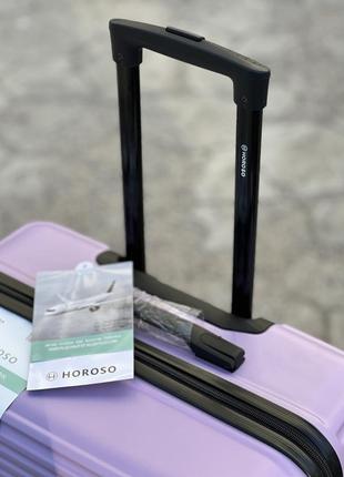 Ударостійка пластикова мала валіза дорожня s на колесах ручна поклажа 4 колеса horoso7 фото