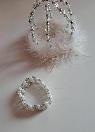 Набір "сніжна королева" : корона і брамлет