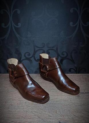 Petrika. испанские 💢 кожаные ботинки челси полуказаки, винтаж7 фото