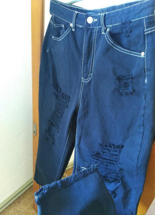 Джинси мом джинси слоучі банани джинси бавовна широкі джинси прямі джинси3 фото