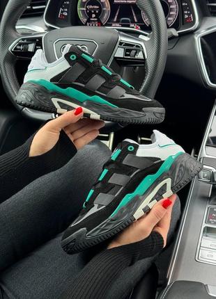 Жіночі кросівки adidas originals niteball new black green1 фото