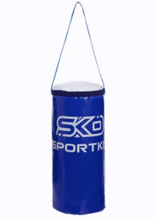 Мішок боксерський циліндр ремінне кріплення sportko mp-10 висота 40 см кольору в асортименті7 фото