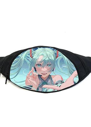 Поясна сумка бананка міку хацуне hatsune miku (gb hm 012) gear bag чорна