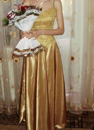 Шикарное красивое нарядное платье в пол на выпускной на свадьбу4 фото