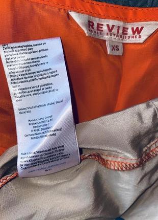 Шикарная шелковая атласная блуза беж и оранж review never established6 фото