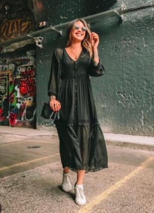 Готична у стилі кантрі шифонова сукня allsaints