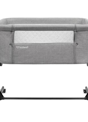 Приставная кроватка kidwell snuzzy light grey7 фото
