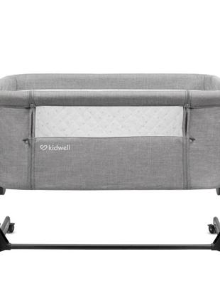 Приставная кроватка kidwell snuzzy light grey8 фото