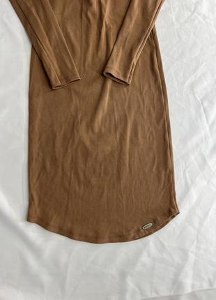 Жіноча сукня в рубчик з замочком міді довгий рукав s м2 фото