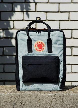 Рюкзак городской fjallraven kanken  black gray classic портфель канкен