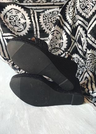 Нові плетені кіскою босоніжки на платформі erra ladies shoes, чорні5 фото