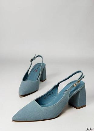 Стильні жіночі туфлі на підборах, текстильні, 36-37-38-39-40-41