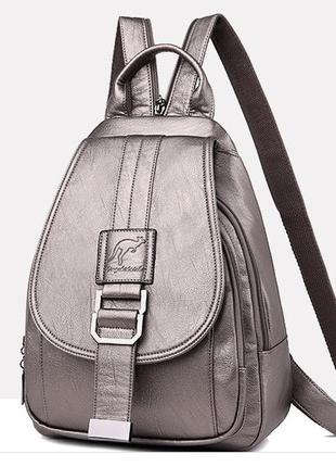Женский городской рюкзак сумка с кенгуру, женская мини бананка рюкзак на плечо эко кожа2 фото