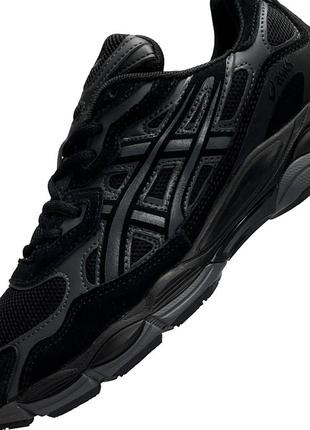 Кросівки чоловічі asics gel nyc black gray чорні замшеві спортивні кросівки асикс гель весна літо2 фото