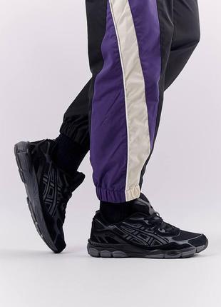Кросівки чоловічі asics gel nyc black gray чорні замшеві спортивні кросівки асикс гель весна літо8 фото