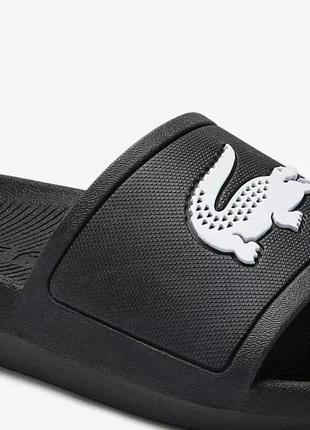 Lacoste croco slide 119 mens sliders 737cma0018312 чоловічі шльопанці тапки тапочки оригінал чорні3 фото