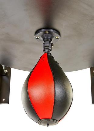 Платформа для груші пневмоустановка з грушею в комплекті zelart bo-6768 76,5х 60х49,5 см чорний-червоний4 фото