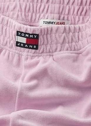 Рожеві бархатні штани спортивні штани оксамитові штани tommy hilfiger розовые спортивные штаны велюровые штаны новые джеггеры2 фото