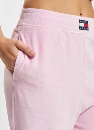 Рожеві бархатні штани спортивні штани оксамитові штани tommy hilfiger розовые спортивные штаны велюровые штаны новые джеггеры4 фото