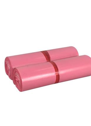 Пакеты курьерские полиэтиленовые (примерно a5) 17х30 см 100 шт, розовый (mrk2238)