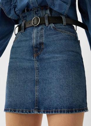 Классная джинсовая юбка stradivarius, размер 36.8 фото