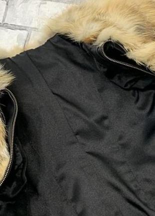 Шкіряна жіноча куртка з натуральним хутром лисиці розмір xs5 фото