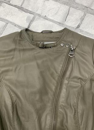 Кожаная женская куртка косуха серая firetrap англия размер xs5 фото