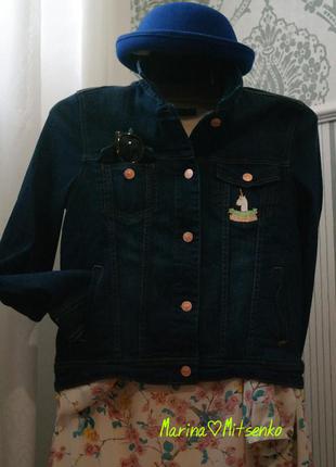 Нова омріяна казкова джинсова куртка hand made з авторським розписом mango2 фото