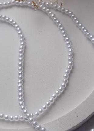Чокер підвіска намисто перлинова нитка штучні перлини2 фото