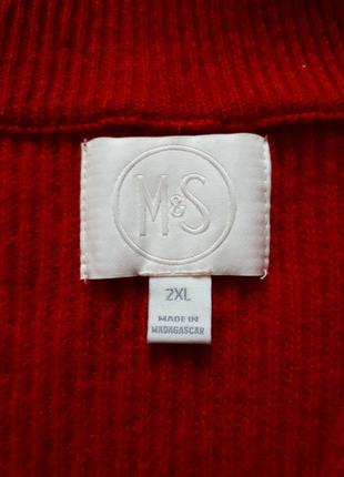 Червоний вовняний светр в під горло великого розміру5 фото