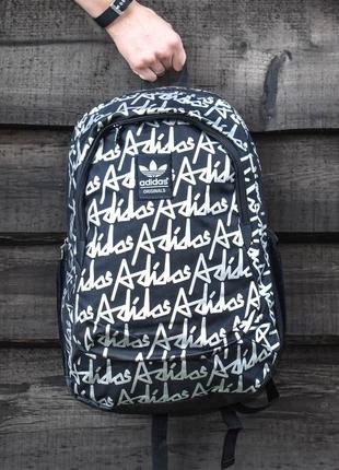 Рюкзак adidas black портфель черный сумка ранец  для школы женский / мужской8 фото