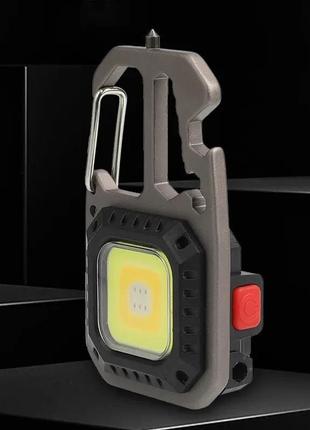 Акумуляторний mini led-ліхтарик брелок w5138 500 lm, 500 mah, type-c (7 режимів, карабін, викрутки) код 994