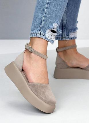 Відкриті туфлі "sendi" шкіряні, всередині - еко.шкір.підклад колір - мокко підошва - 5,5см/4см на середню стопу