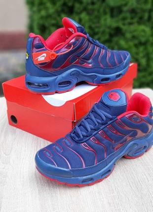 Чоловічі кросівки nike tn plus сині з червоним знижка sale | smb5 фото