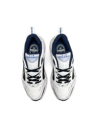 Кроссовки мужские nike air monarch travel white черно белые повседеневные кожаные кроссовки найк айр монарх6 фото