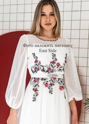 Меланія сукня з вишивкою (біла)