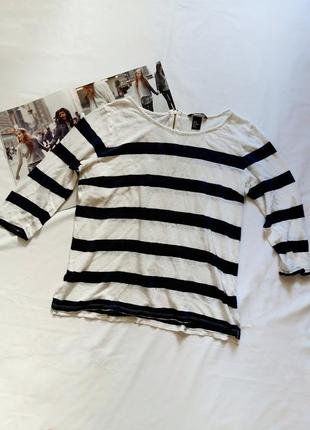 Полосатый лонгслив c рукавом 3/4 h&m