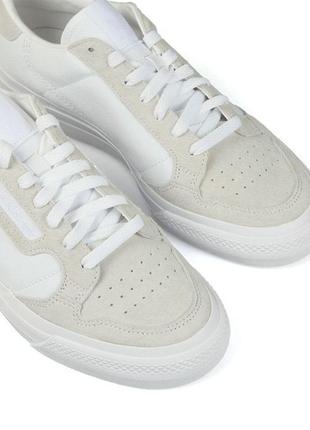 Білі кеди оригінал кросівки adidas continental 80 vulc белые кеды кроссовки6 фото