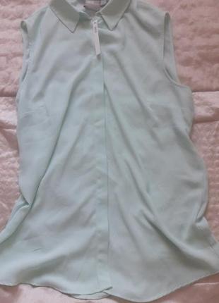 Asos мятная легкая блуза свободная полупрозрачная1 фото
