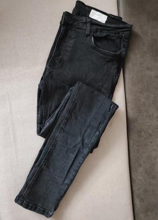 Чорні джинси skinny  стрейчеві вузьки джинси 34 розмір