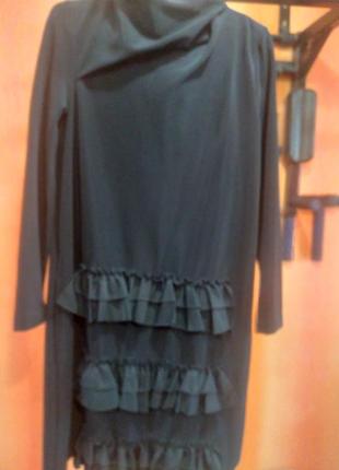 Платье оригинального фасона. цвет -черный. фирма сos. размер м.1 фото