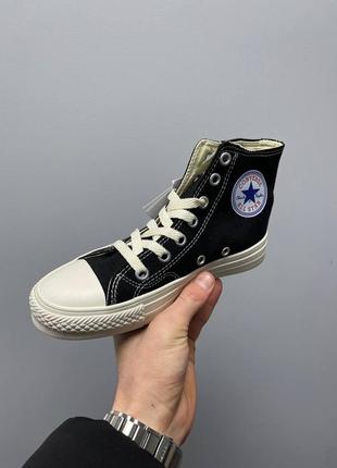 Кеди comme des garçons play x converse high ‘black’2 фото